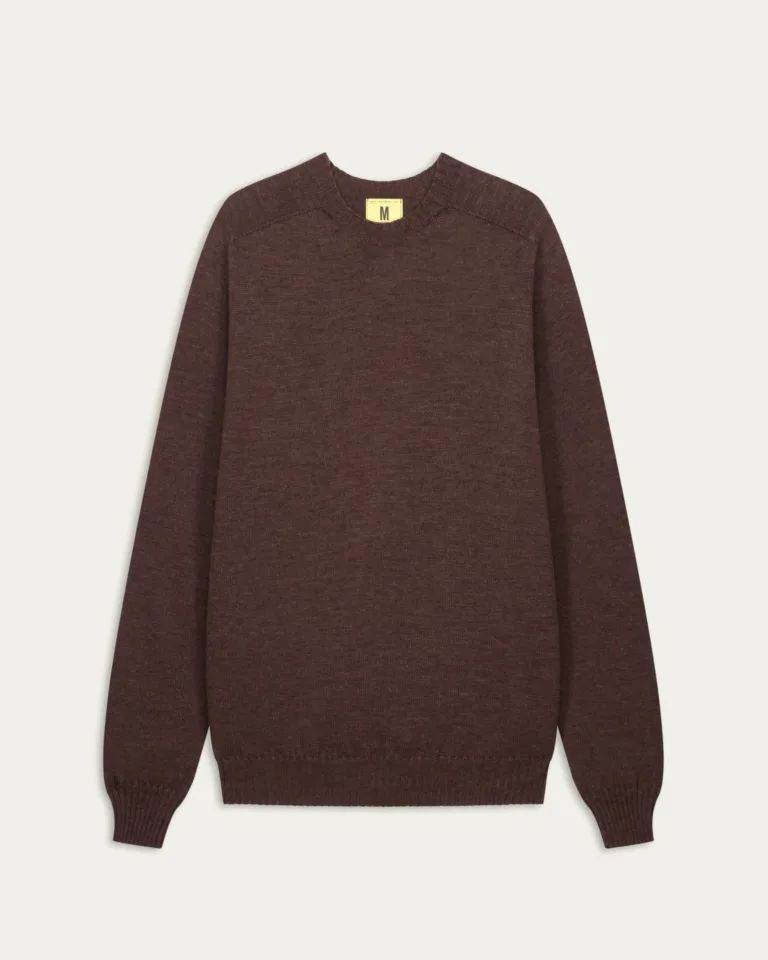 Nitto Knitwear - Pull Col Rond Aris - Marron – XXL
