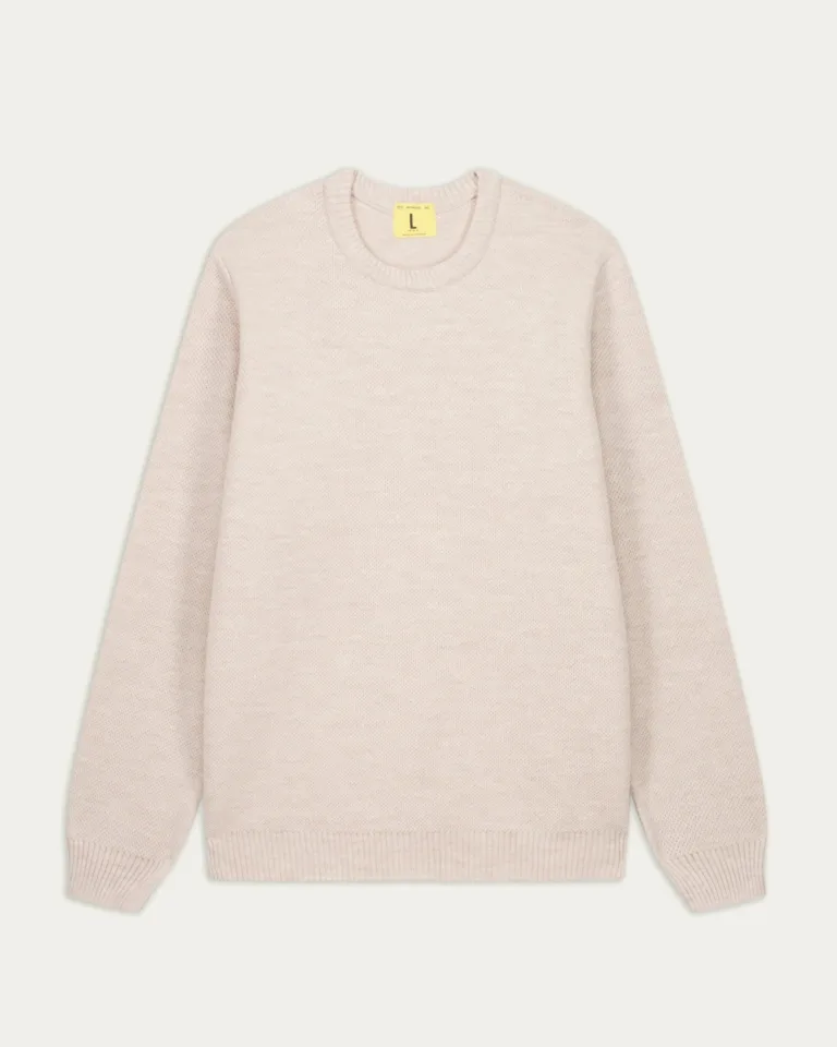 Nitto Knitwear - Pull Col Rond Youri - Naturel – XXL