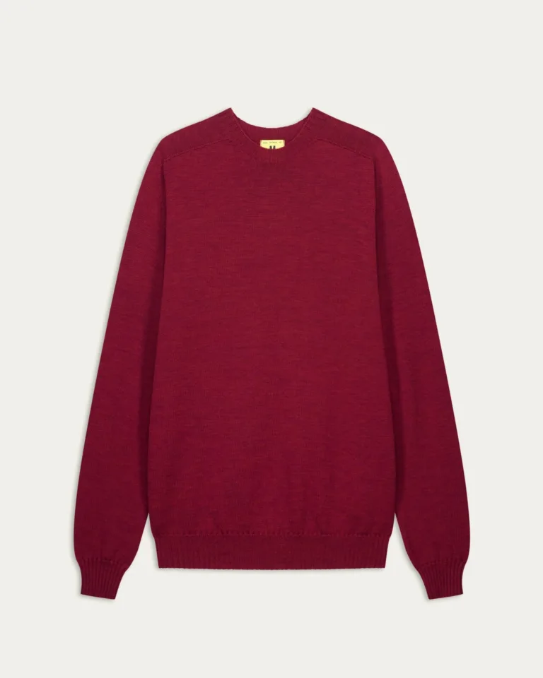 Nitto Knitwear - Pull Col Rond Aris - Rouge Chiné – XL