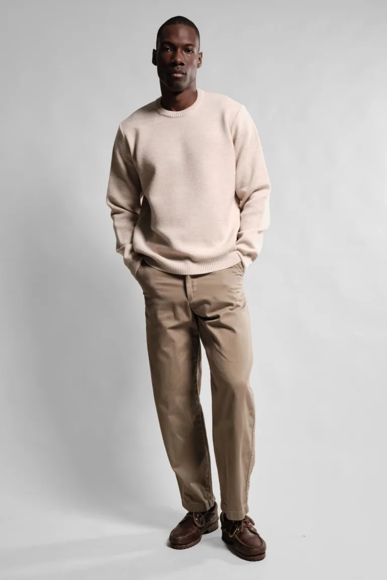 Nitto Knitwear - Pull Col Rond Youri - Naturel – XXL