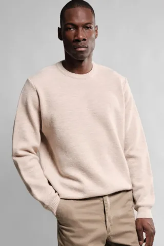 Pull Col Rond Youri – Naturel par la marque Nitto Knitwear Nitto Knitwear - Pull Col Rond Youri – Naturel