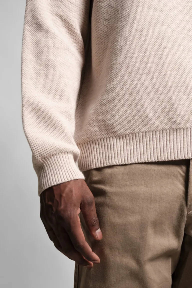 Nitto Knitwear - Pull Col Rond Youri - Naturel – XXL