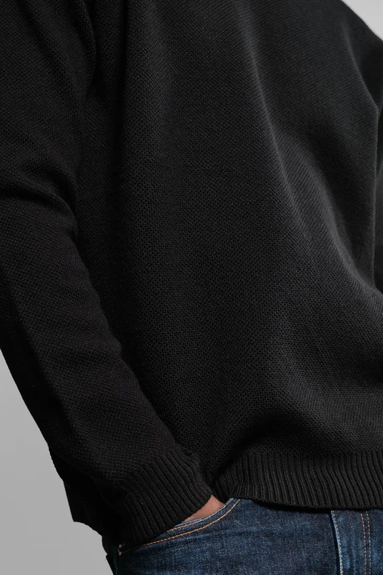Nitto Knitwear - Pull Col Rond Youri - Noir – XXL