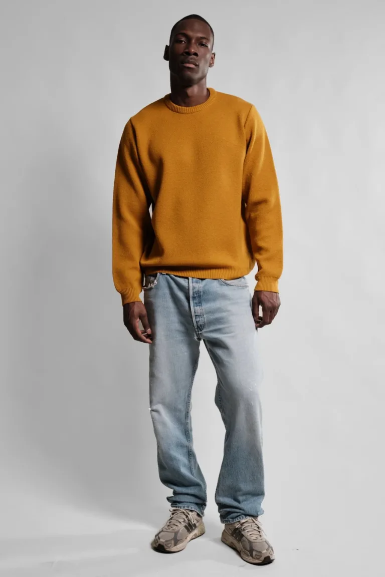 Nitto Knitwear - Pull Col Rond Youri - Ocre – XXL