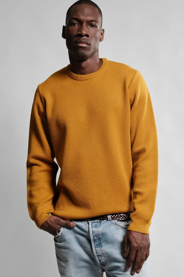 Nitto Knitwear - Pull Col Rond Youri - Ocre – XXL