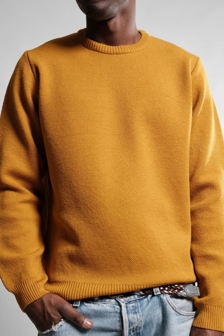 Nitto Knitwear - Pull Col Rond Youri - Ocre – XXL
