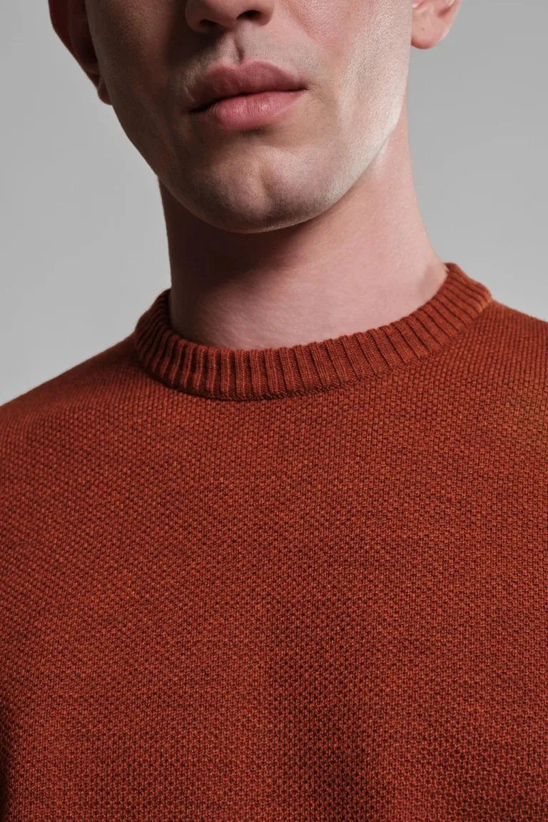 Nitto Knitwear - Pull Col Rond Youri - Orange – XXL