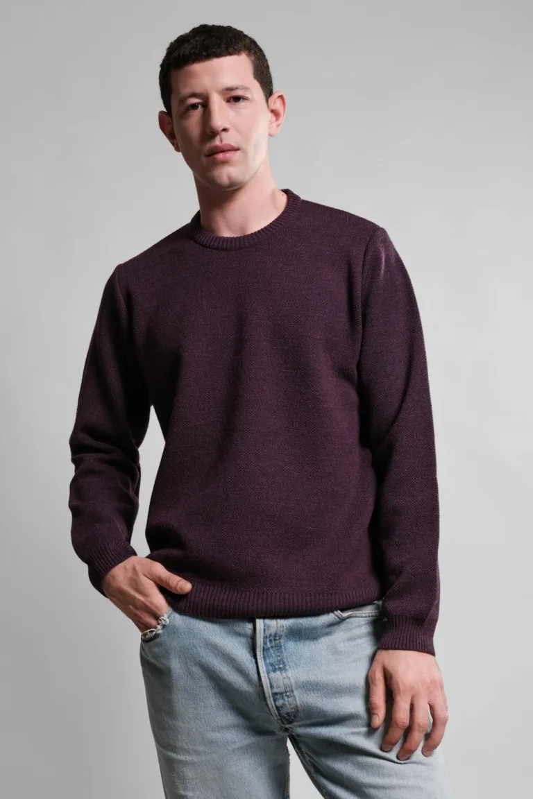 Nitto Knitwear - Pull Col Rond Youri - Prune – XXL