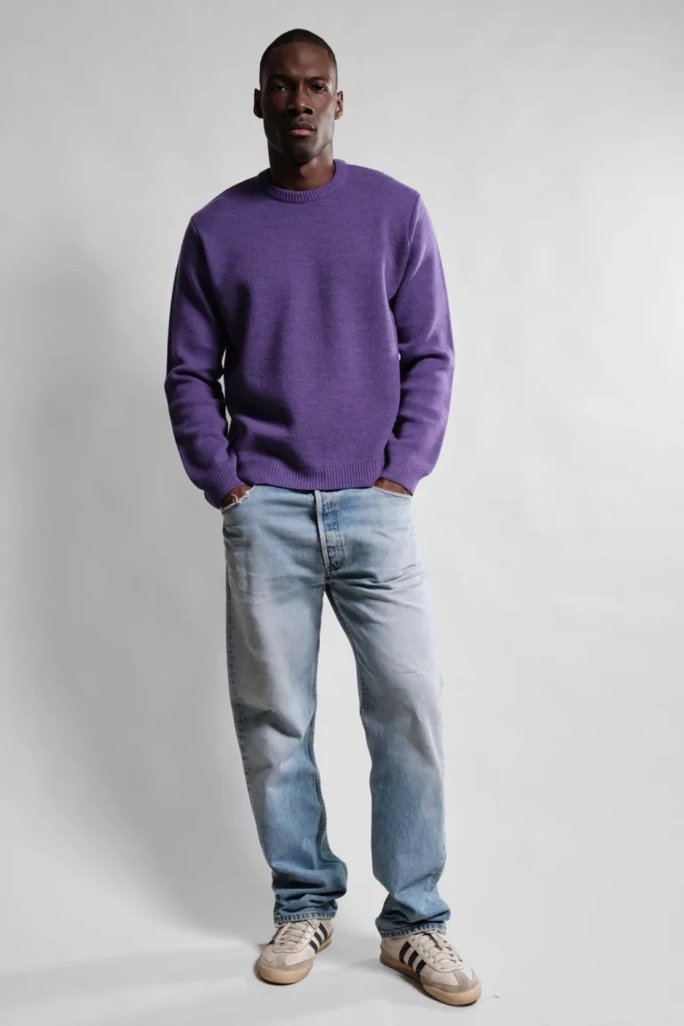 Nitto Knitwear - Pull Col Rond Violet - Violet – XXL
