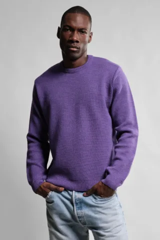 Nitto Knitwear - Pull Col Rond Violet – Violet