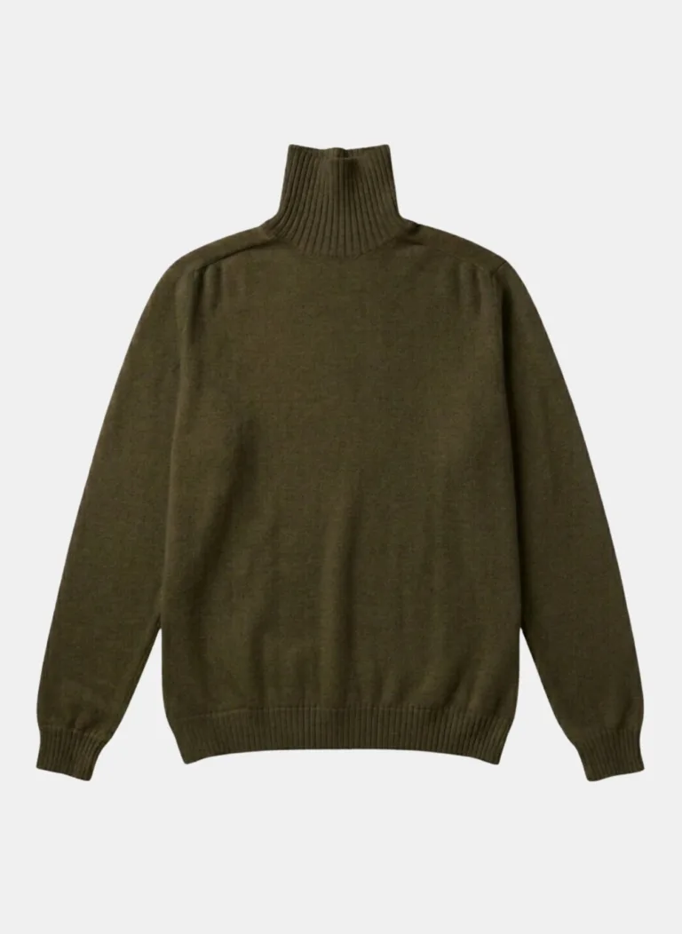 Nitto Knitwear - Pull Col Roulé Aris - Kaki – XXL