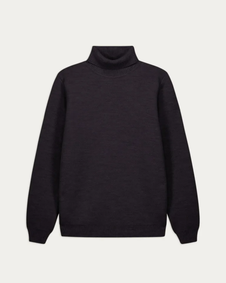 Nitto Knitwear - Pull Col Roulé Youri - Anthracite – XL