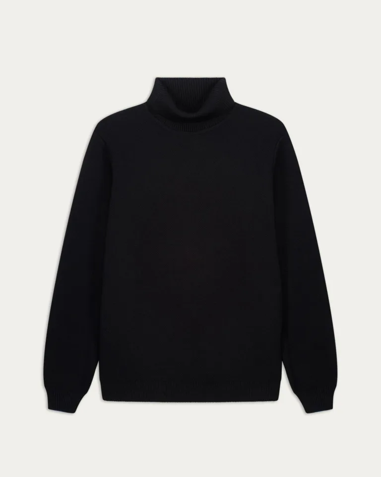 Nitto Knitwear - Pull Col Roulé Youri - Noir – XL
