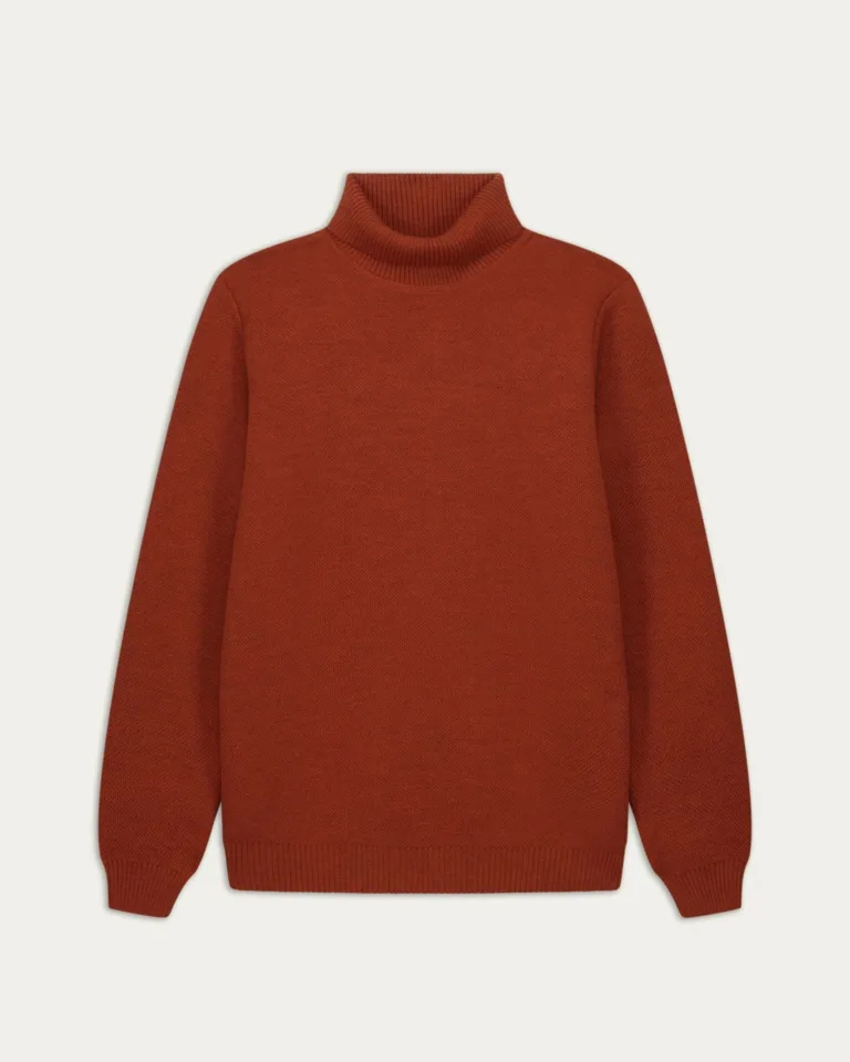 Nitto Knitwear - Pull Col Roulé Youri - Orange – XL