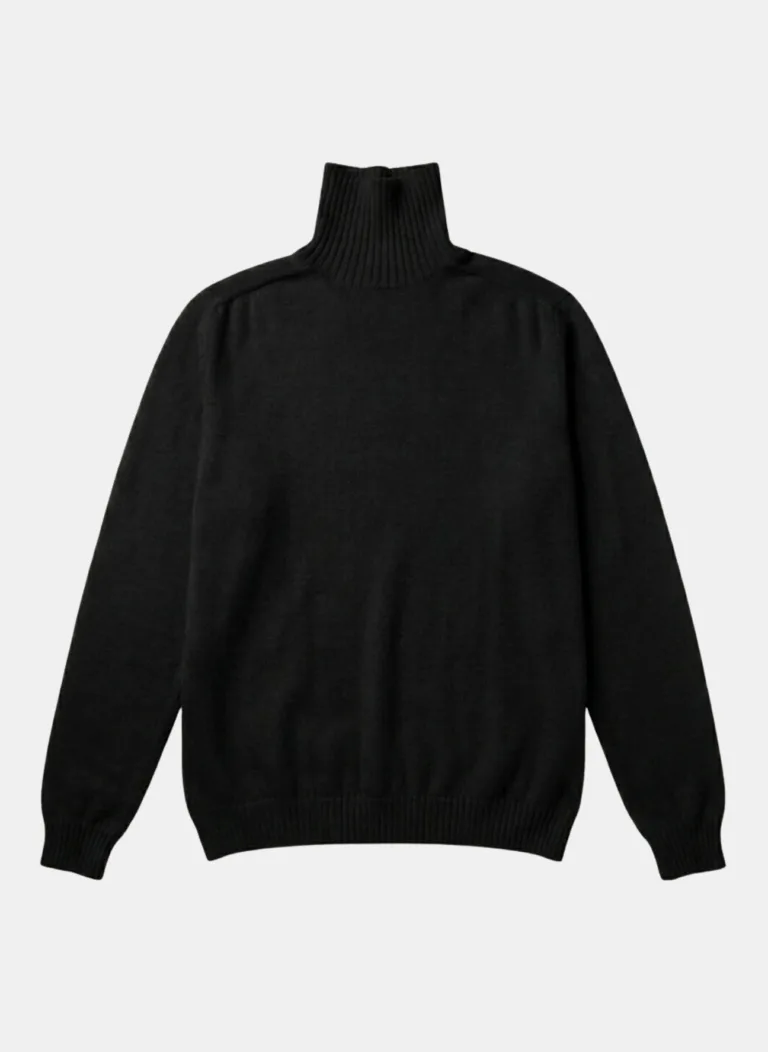 Nitto Knitwear - Pull Col Roulé Aris - Noir – XL