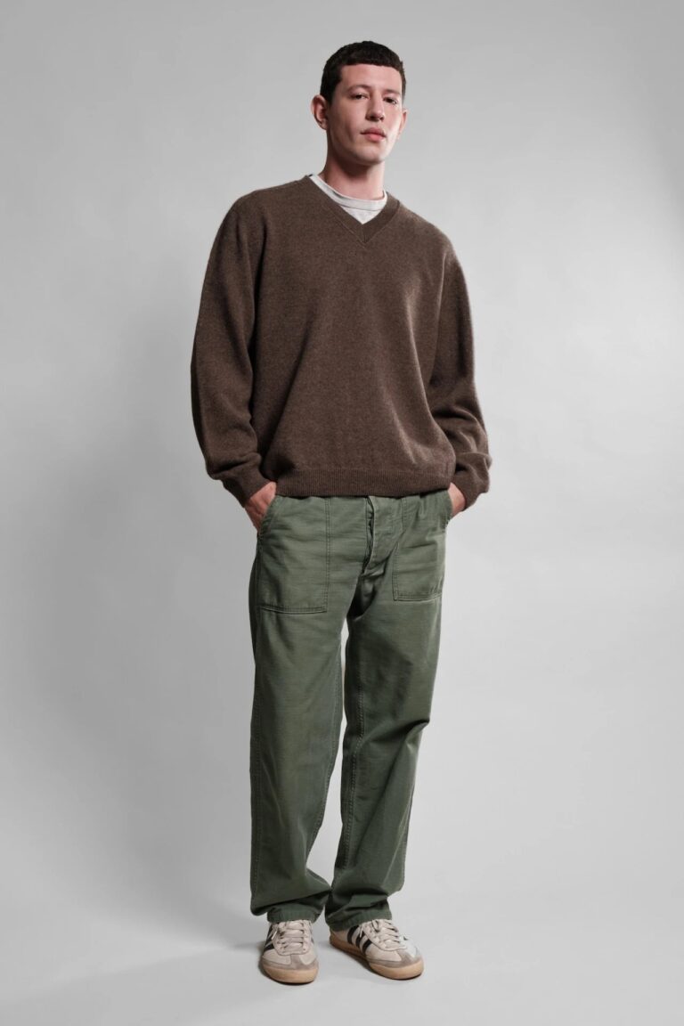 Nitto Knitwear - Pull Col V Armen - Mocha – XXL