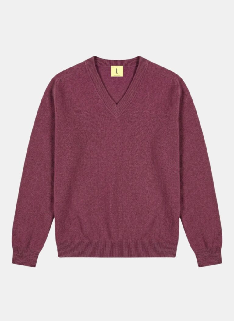 Nitto Knitwear - Pull Col V Armen - Rose Plum – XL