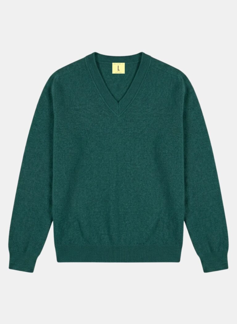 Nitto Knitwear - Pull Col V Armen - Vert Sacramento – XL