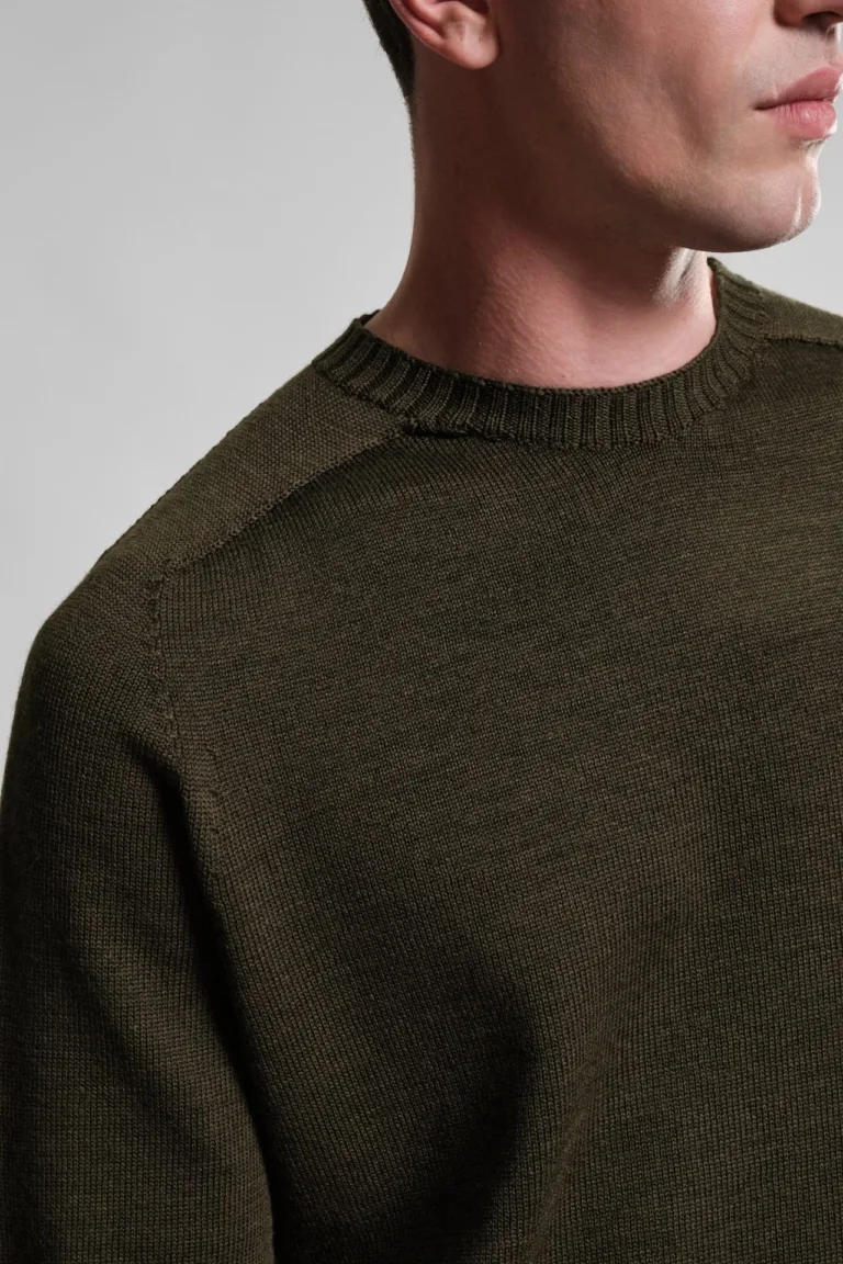 Nitto Knitwear - Pull Col Rond Aris - Kaki – XXL