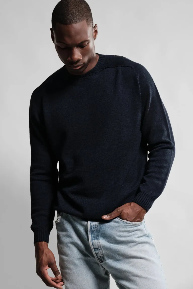 Nitto Knitwear - Pull Col Rond Aris - Marine – XXL