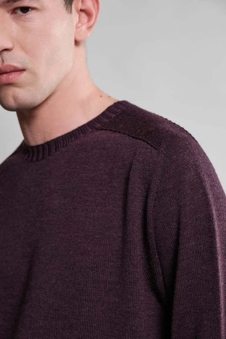 Nitto Knitwear - Pull Col Rond Aris - Prune – XXL