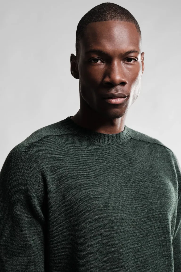 Nitto Knitwear - Pull Col Rond Aris - Vert Forêt – XXL