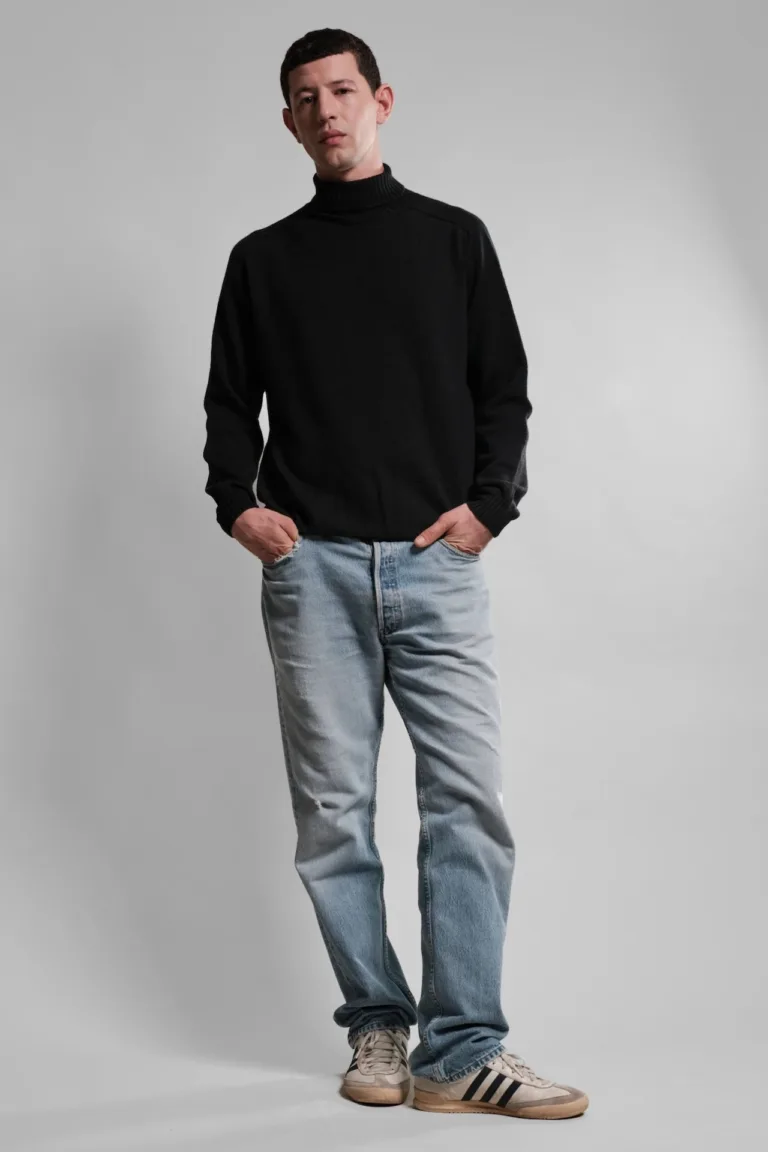 Nitto Knitwear - Pull Col Roulé Aris - Noir – XL