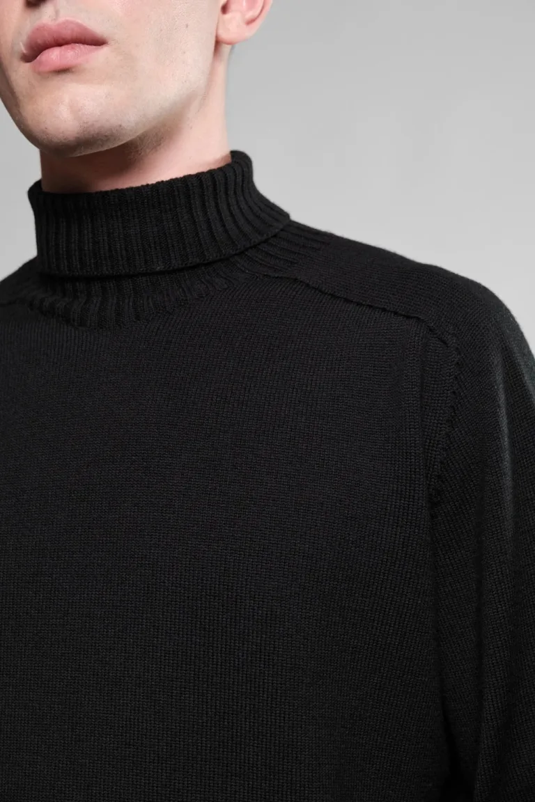 Nitto Knitwear - Pull Col Roulé Aris - Noir – XL
