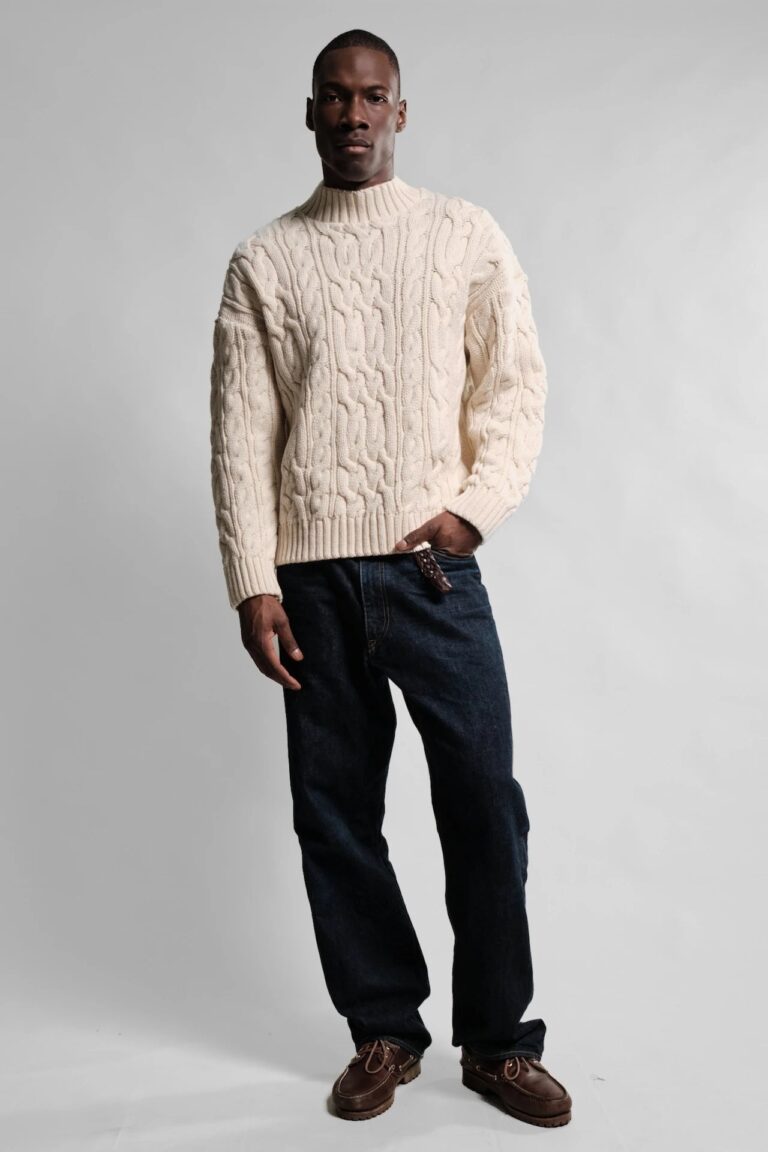 Nitto Knitwear - Pull Col Rond Ohannes - Écru – XL
