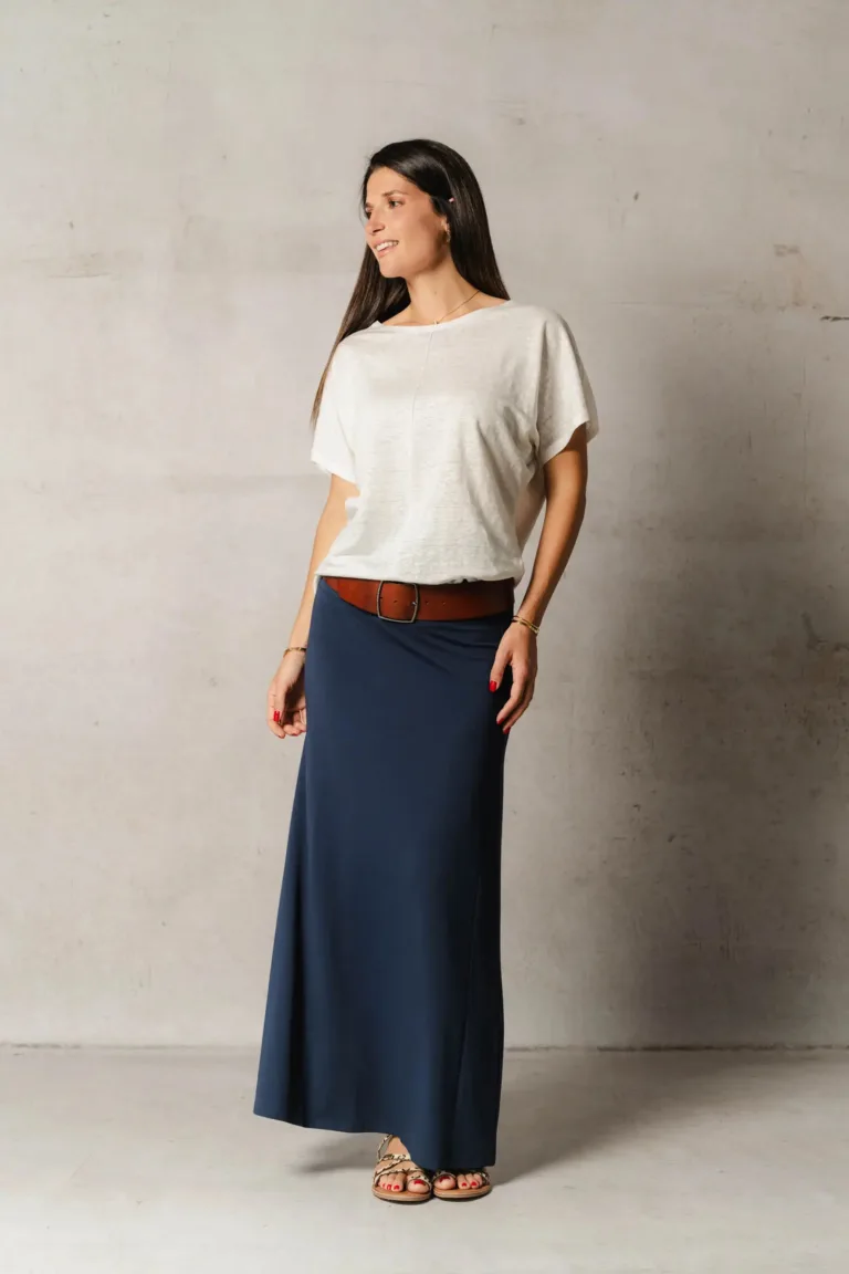 Thelma & Rose - Top chauve-souris en lin Paloma – T3 / Blanc