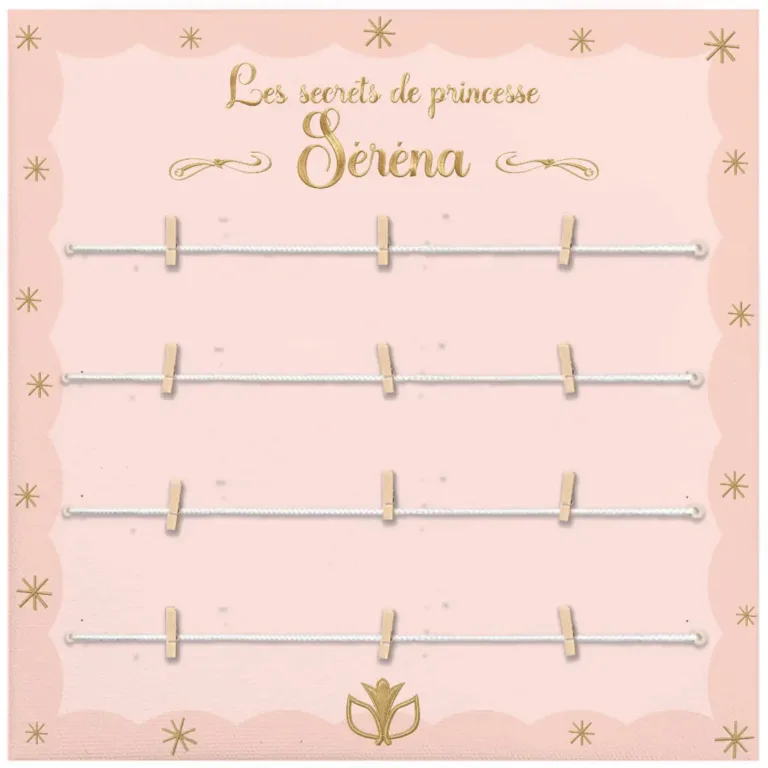 Pele mele secrets de princesse Atelier Baby’Sphère - Décoration princesse pour chambre fille – Pêle-mêle personnalisé