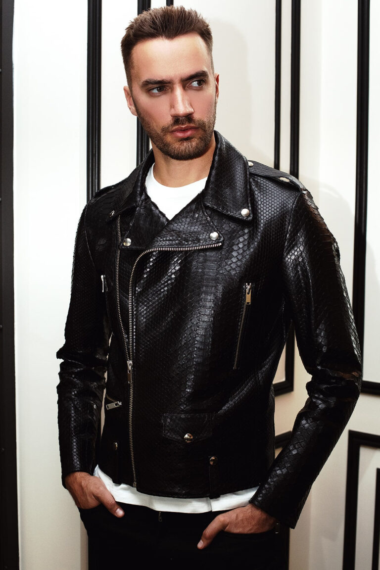 Atelier Bertrand - Blouson Biker N5 – 46 / Cerf - Perle