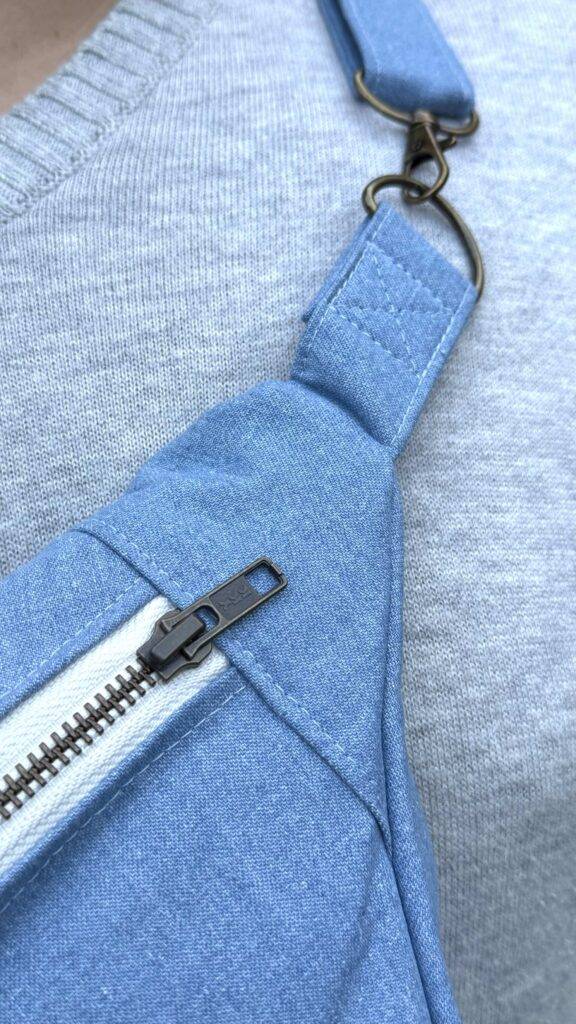 Maison Mallow - Sac banane jean bleu clair
