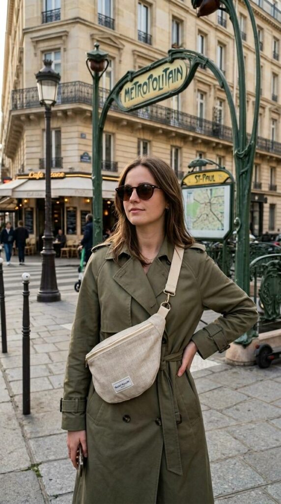 Maison Mallow - Sac Banane Lin blanc cassé