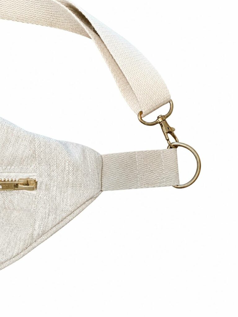 Maison Mallow - Sac Banane Lin blanc cassé