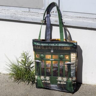 Tote bag Paris Café Au petit fer à cheval par la marque Maron Bouillie Maron Bouillie - Tote bag Paris Café Au petit fer à cheval