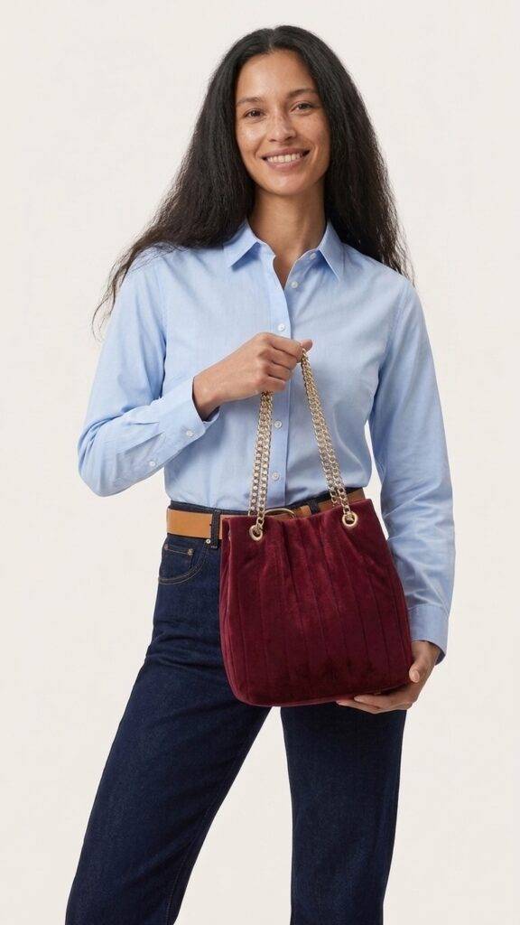 Maison Mallow - Sac Seau Margot Bordeaux