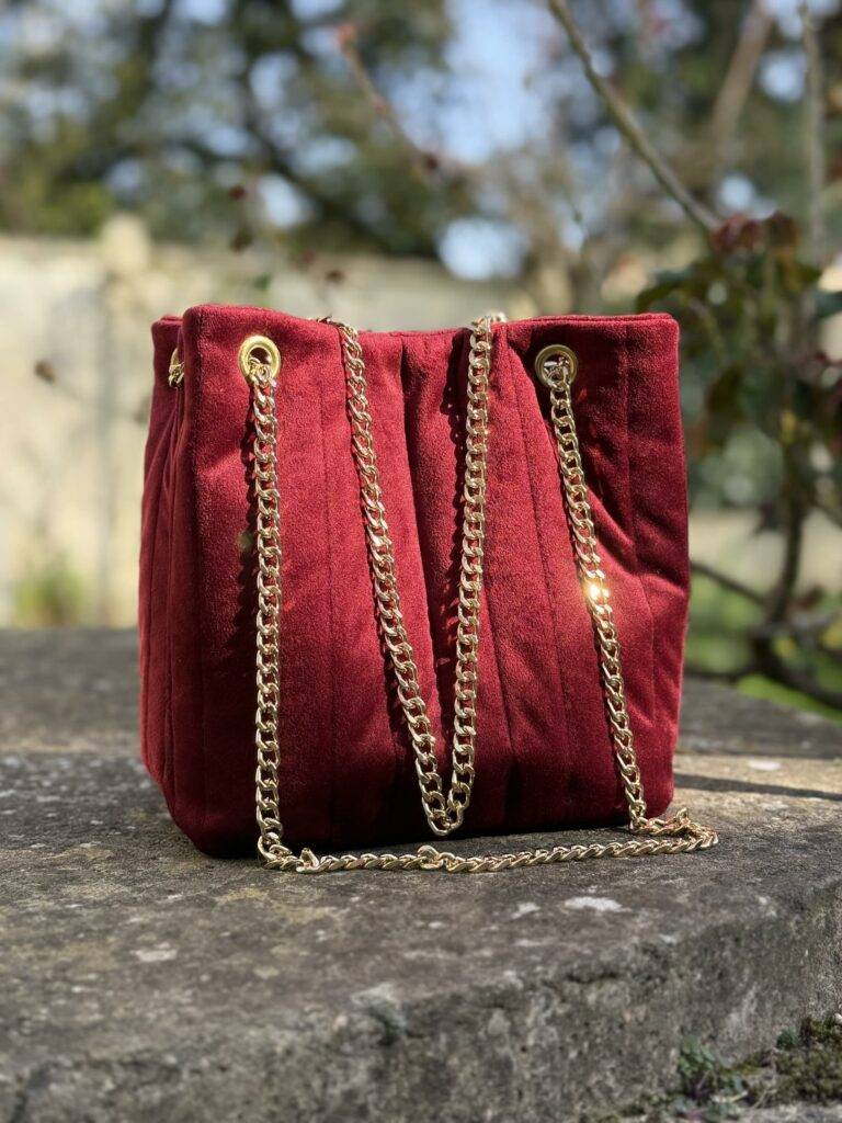 Maison Mallow - Sac Seau Margot Bordeaux