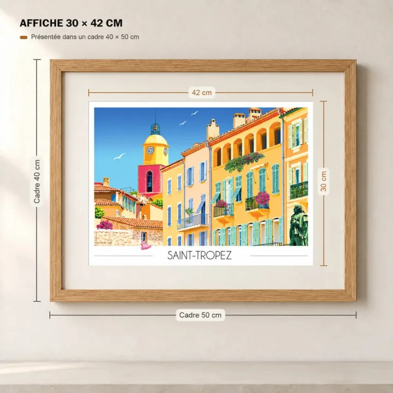 Foliove - Affiche Saint-Tropez – 100x140 cm (B0)