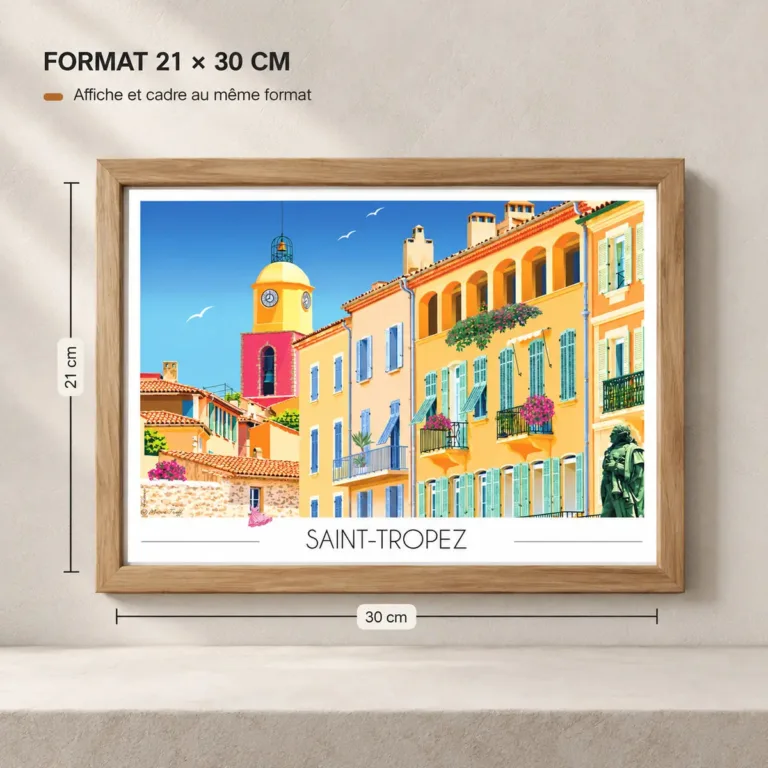 Foliove - Affiche Saint-Tropez – 100x140 cm (B0)