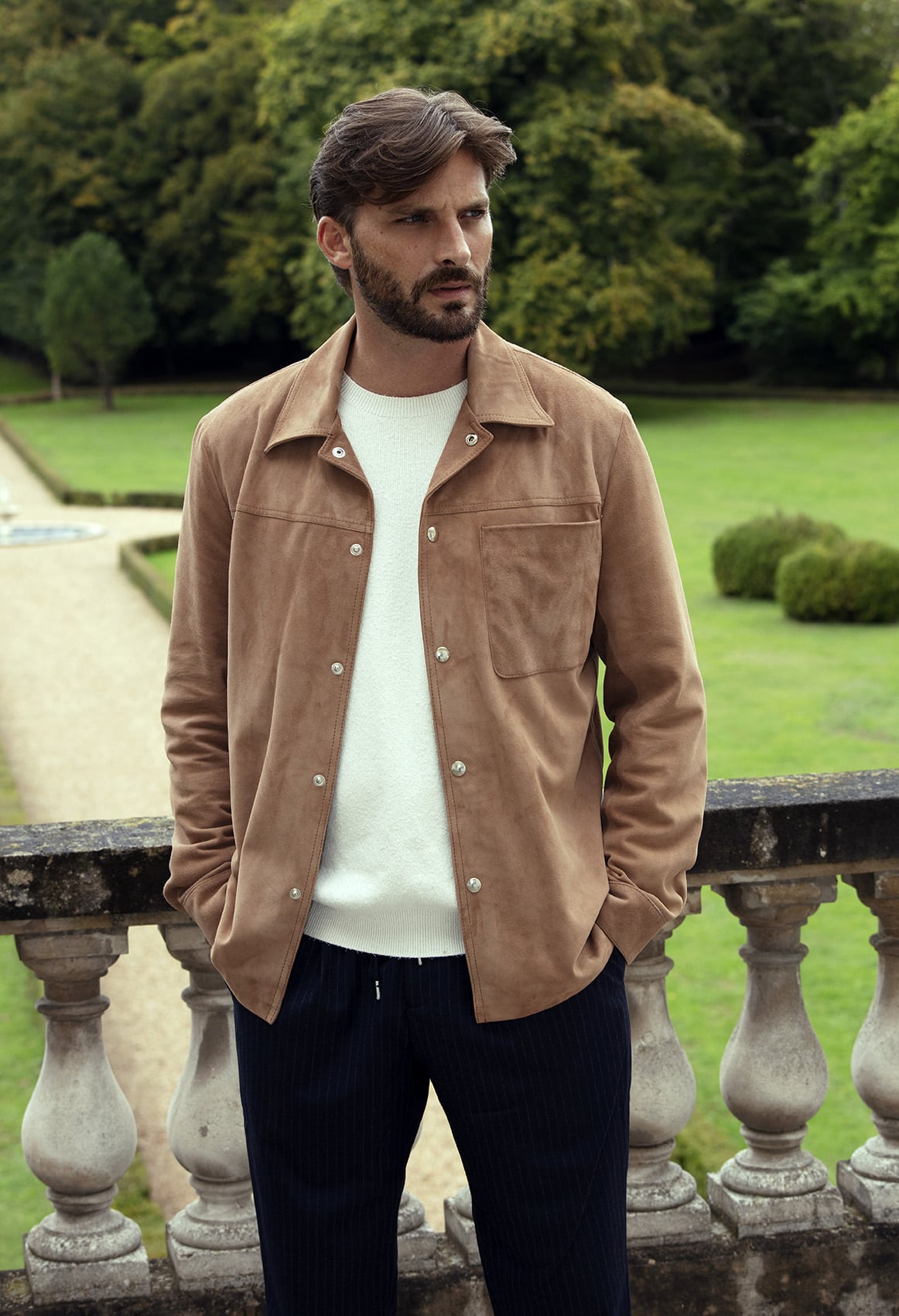 Surchemise pocheU velours biche 04 Atelier Bertrand - Blouson Surchemise N3 – 46 / Cerf - Anthracite