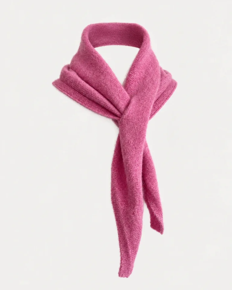 TSOLINE FOULARD ROSE FONDANT FACE Tricots Jean Marc - Foulard Tsoliné - Rose Fondant – Taille Unique