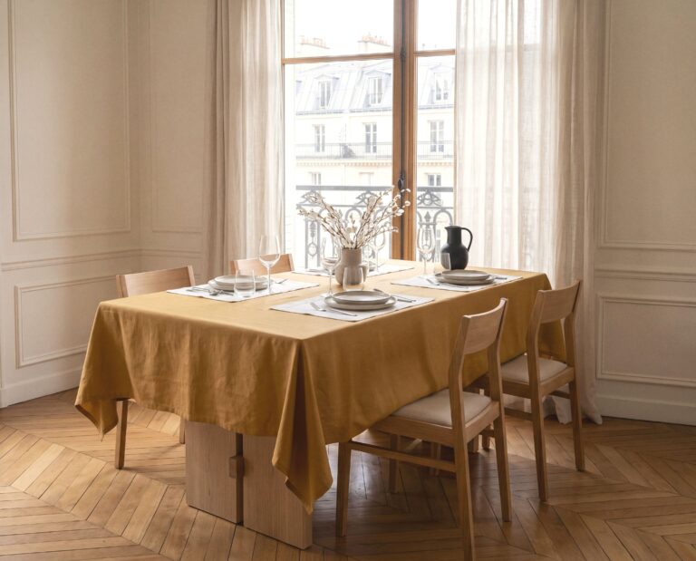 Dejorine - Nappe de table Mensa Ambre dorée – 170x300cm