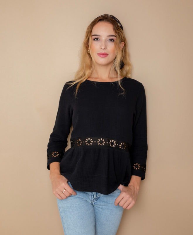 April & C. - Blouse Robine - Noire – xs