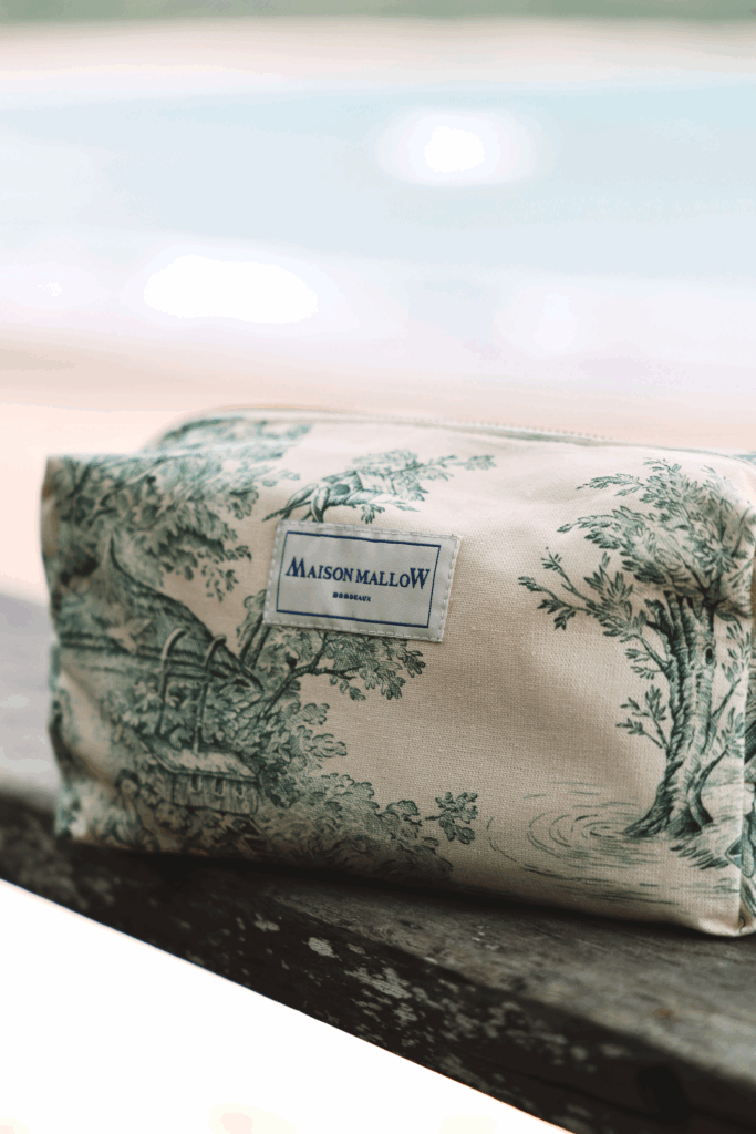Maison Mallow - Trousse de Toilette Toile de Jouy Verte