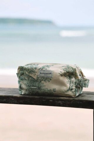 MAISON MALLOW - Trousse de Toilette Toile de Jouy Verte