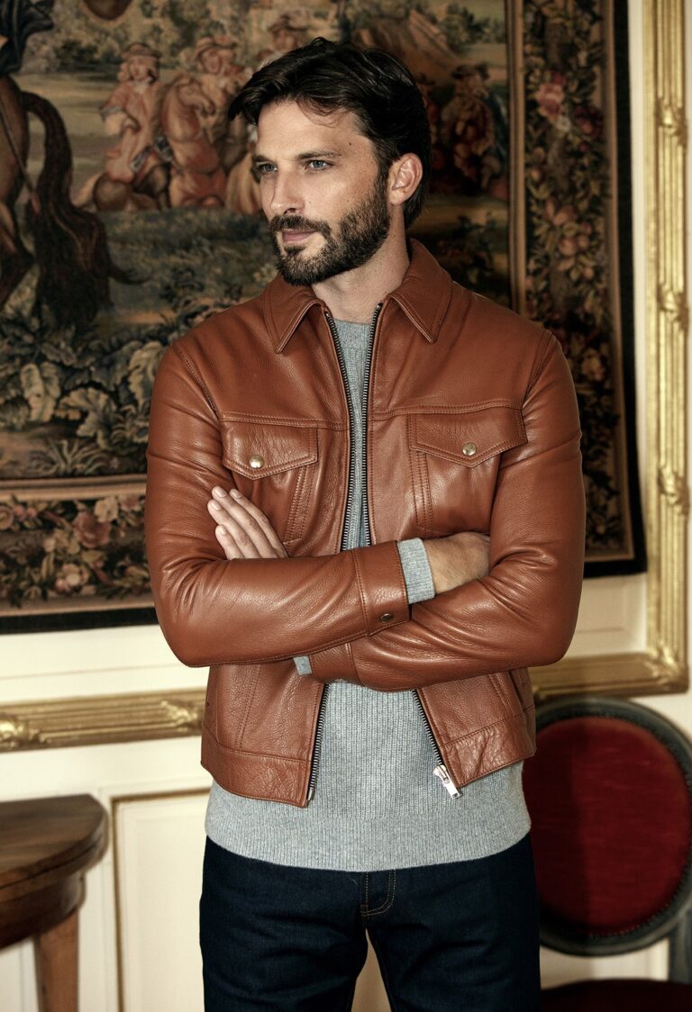 Atelier Bertrand - Blouson Trucker N2 – 46 / Cerf - Bleu marine