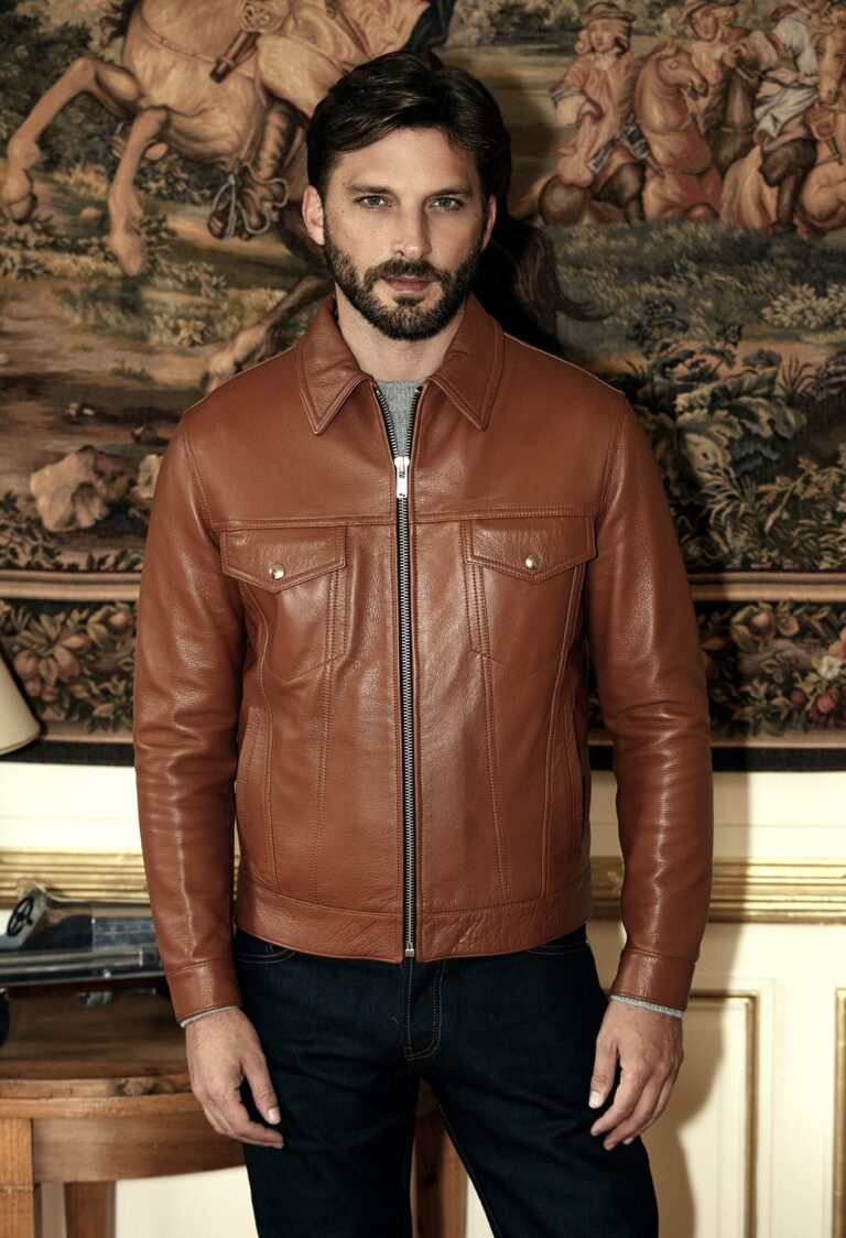 Atelier Bertrand - Blouson Trucker N2 – 46 / Cerf - Bleu marine