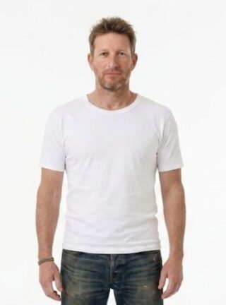 MAISON SOLFIN - Tee-shirt homme en coton ras du cou blanc