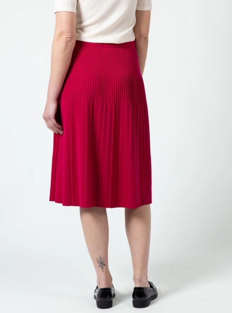 Maison Solfin - Jupe plissée femme rose rubis – 4